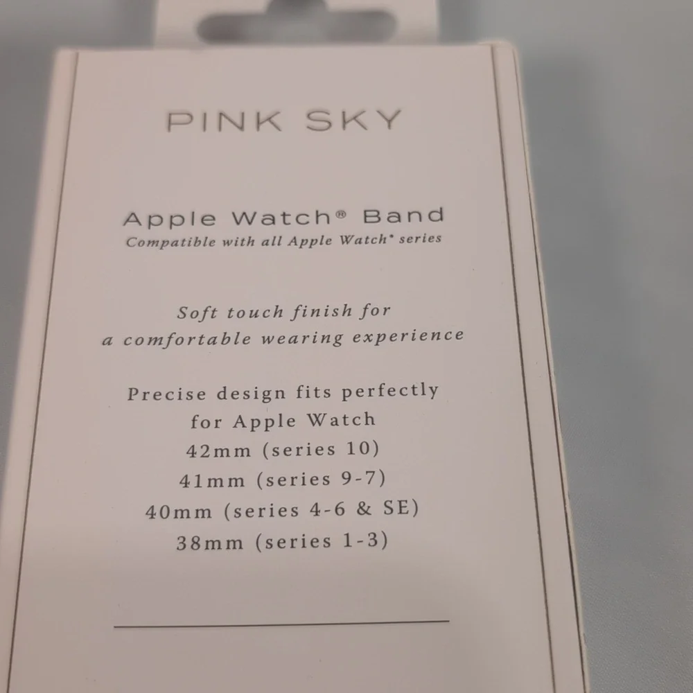 Pink Sky Floral Apple Watch Band & Clear Bumper 42mm